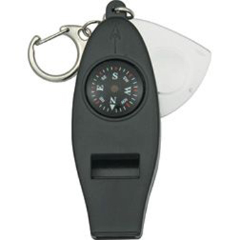 Explorer whistle with compass, thermometer and magnifier 1