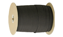 Black Paracord Parachute cord (PARACORD550) 1 m