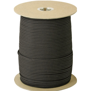 Black Paracord Parachute cord (PARACORD550) 1 m 1