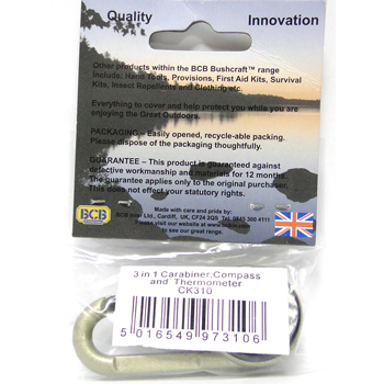 BCB Carabiner with Compass and Thermometer 5