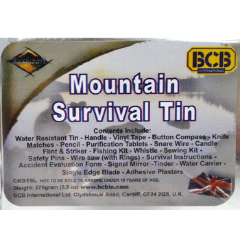 BCB Survival Kit Mountain Survival Tin 2