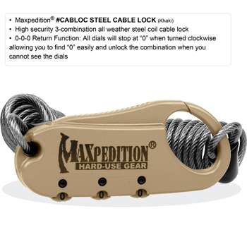 Maxpedition Steel Cable Lock 2