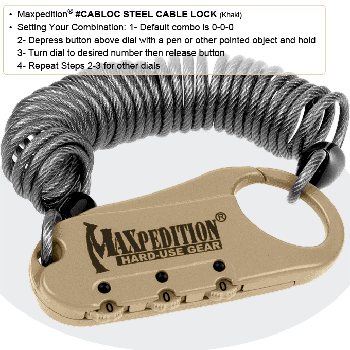 Maxpedition Steel Cable Lock 7