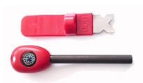 BCB Fireball flint and striker magnesium fire starter with compass