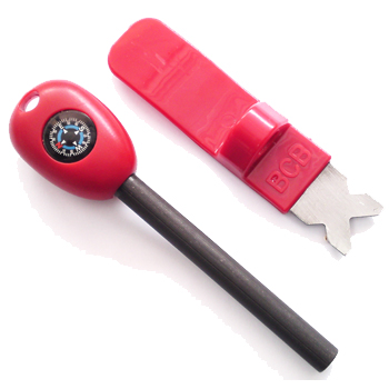 BCB Fireball flint and striker magnesium fire starter with compass 1