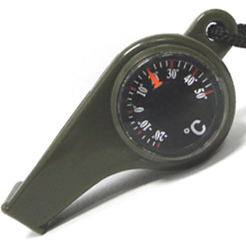 Mil-Com Whistle with Compass and Thermometer 1